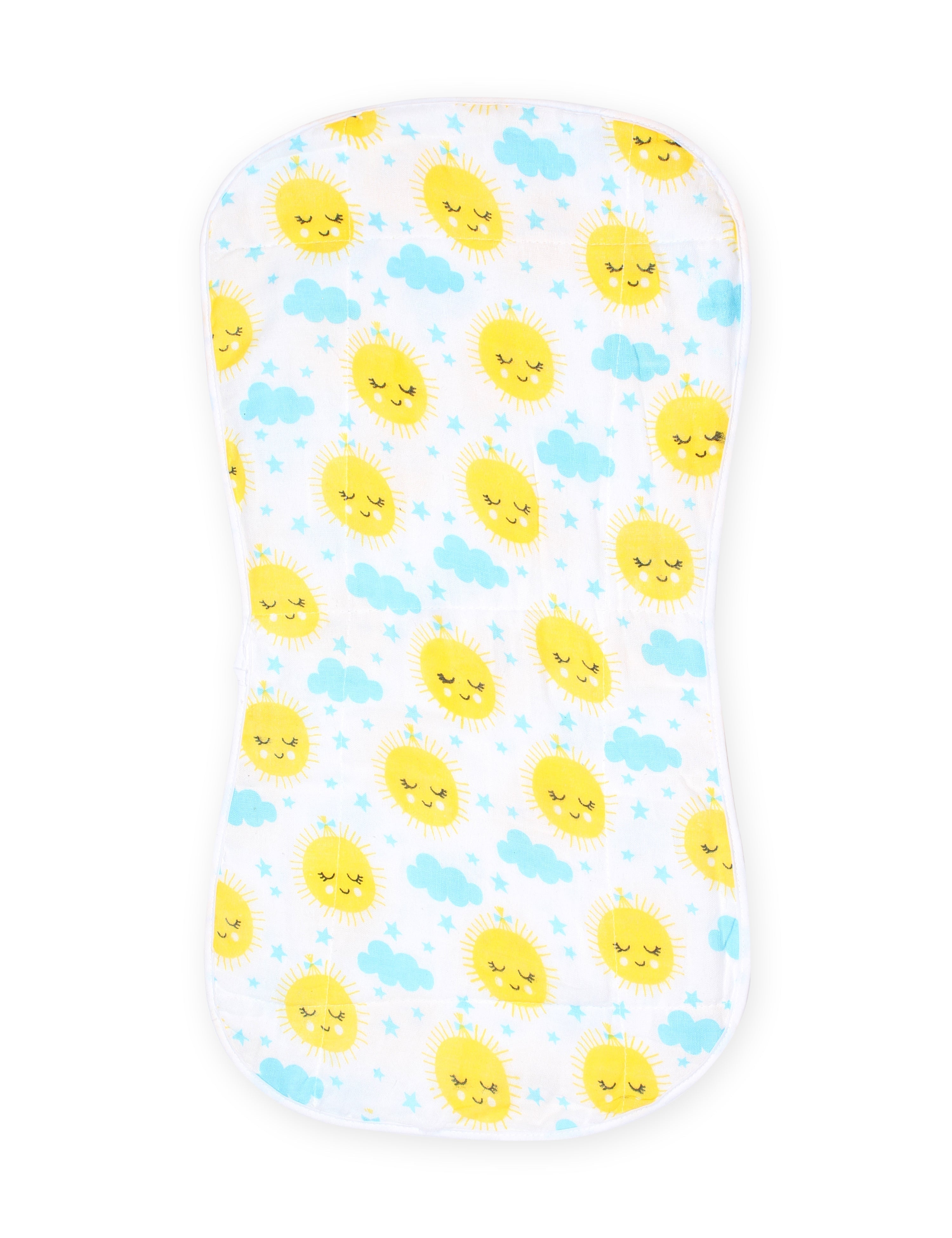 Fruity Lime-Little Sunshine 100% Cotton Muslin Burp Cloth Combo Of 2 For Babies