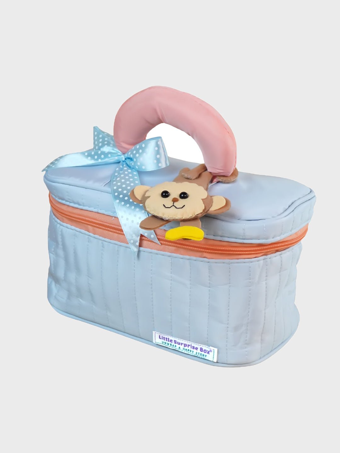 Blue Monkey 13 PCS Newborn Baby Boy Gift Box With Pouch And Toy