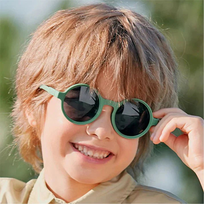 Little Surprise Box 3Fold Round Frame Anti Ultraviolet Toddler Sunglasses With Hardcase