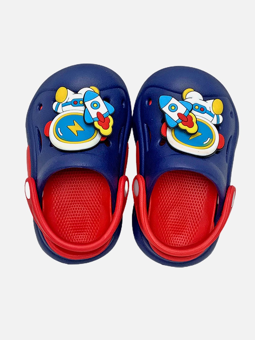 Little Surprise Box Blue Red Spinning Rocket Clogs For Toddlers Kids