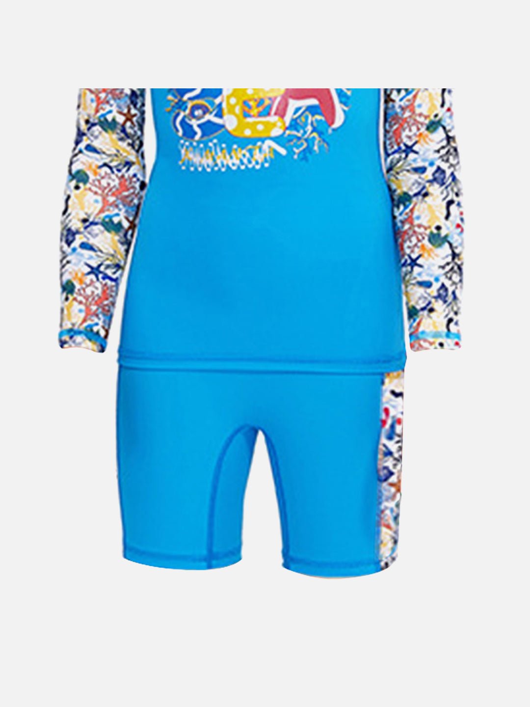 Blue Fauna Printed Kids UPF 50+ 2pcs Swimwear With Matching Swim Bag