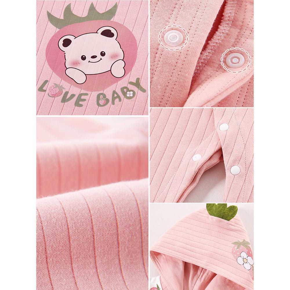 Pinkberry Ted 20 PCS Newborn Baby Girl Gift Box With Rompers And Swaddle