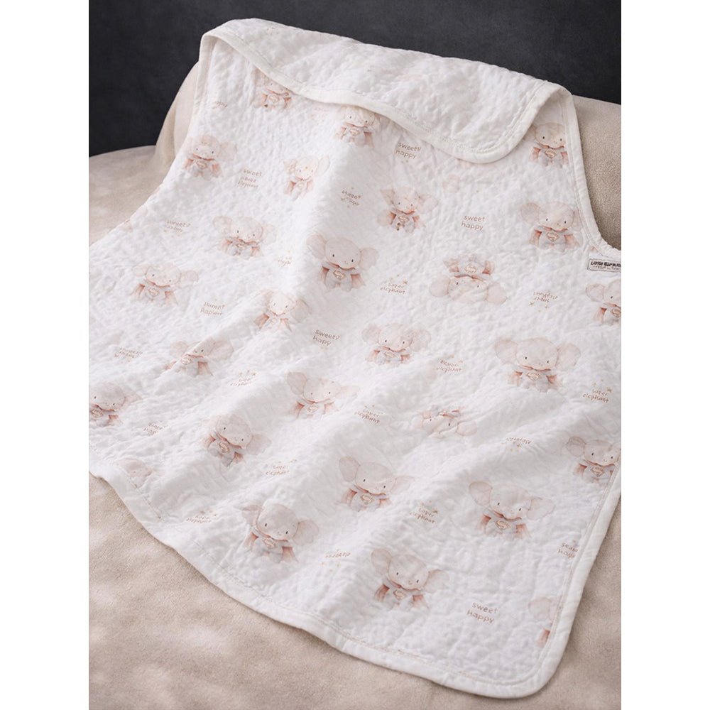 Superhero Elephant 2 PC Kids Quilted Cotton Baby Wrapper with Hood Set