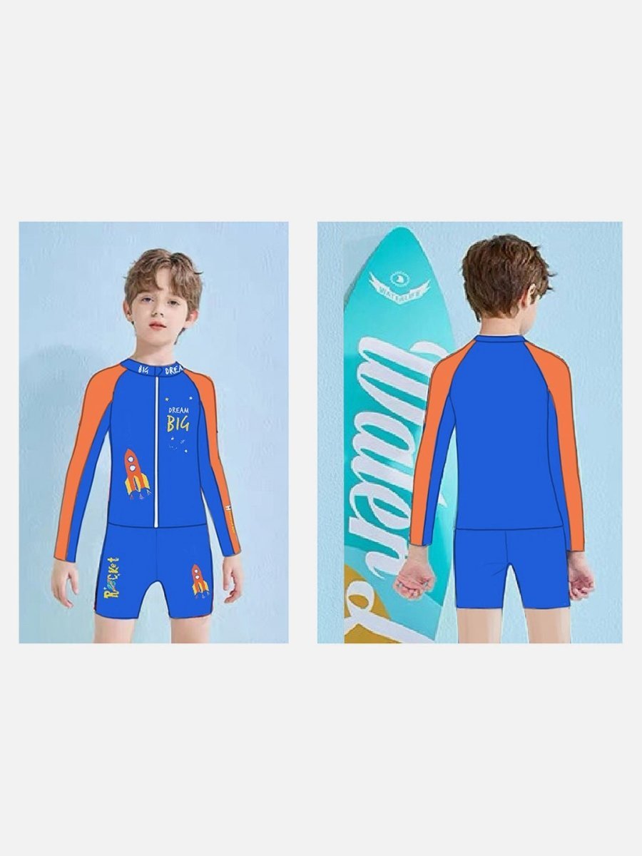 Space Print Kids Neoprene Knee Length Swimwear