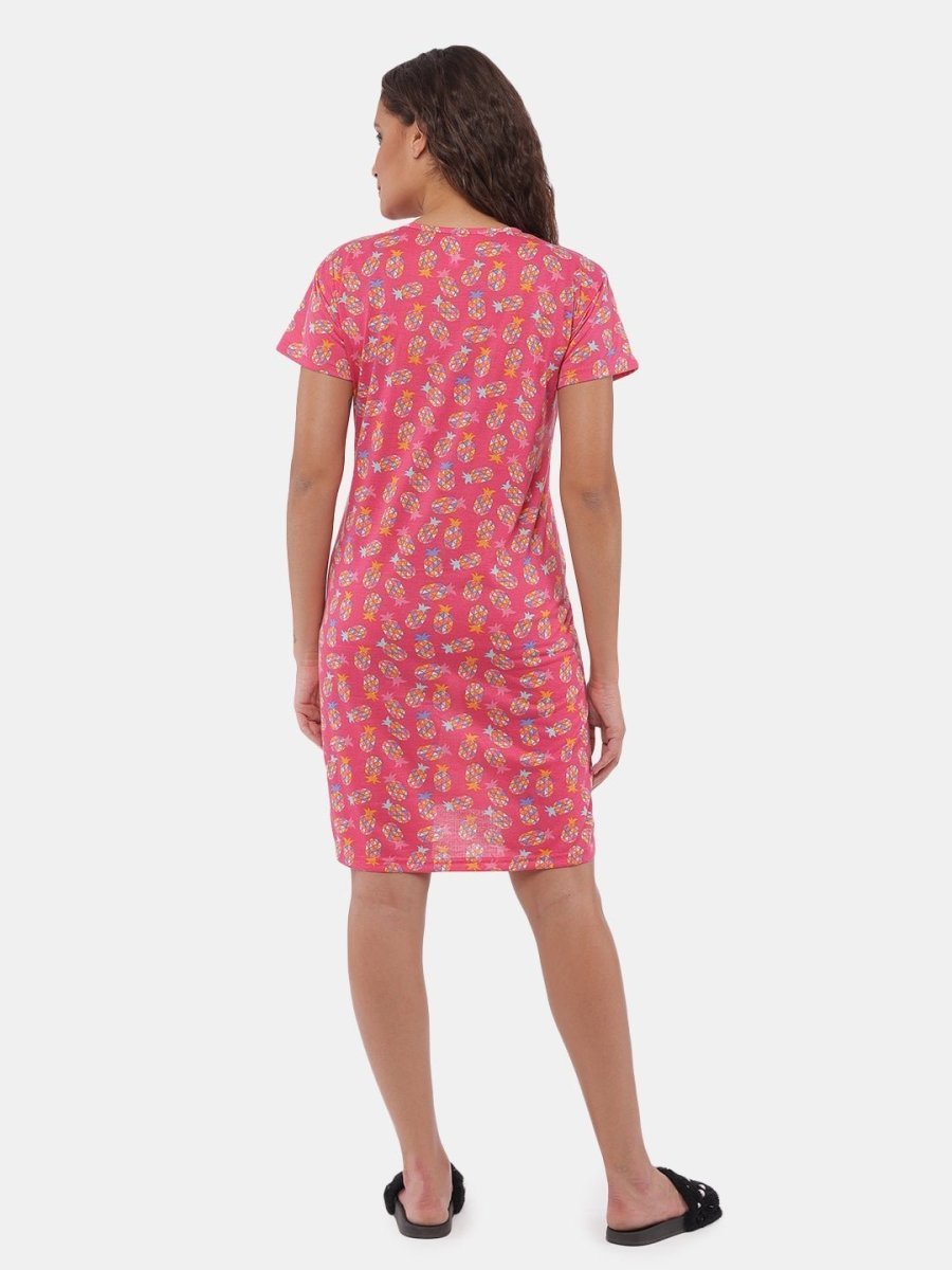  Lookin' Pine Maternity and Nursing T-Shirt Dress Blue