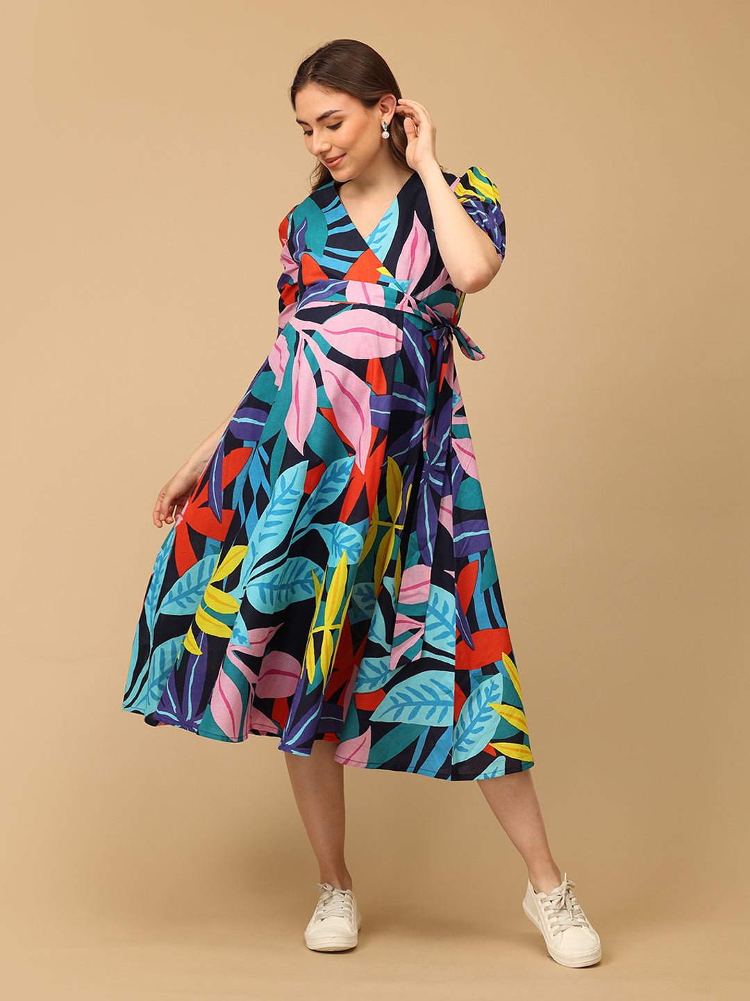  Lumea Maternity and Nursing Wrap Dress Multi