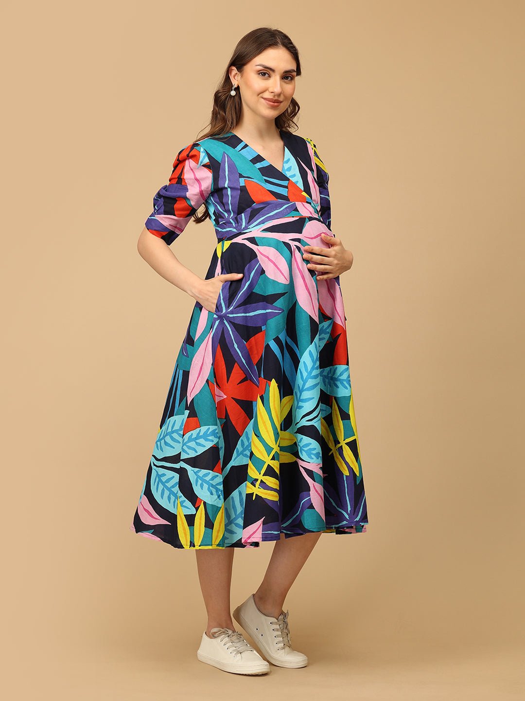  Lumea Maternity and Nursing Wrap Dress Multi