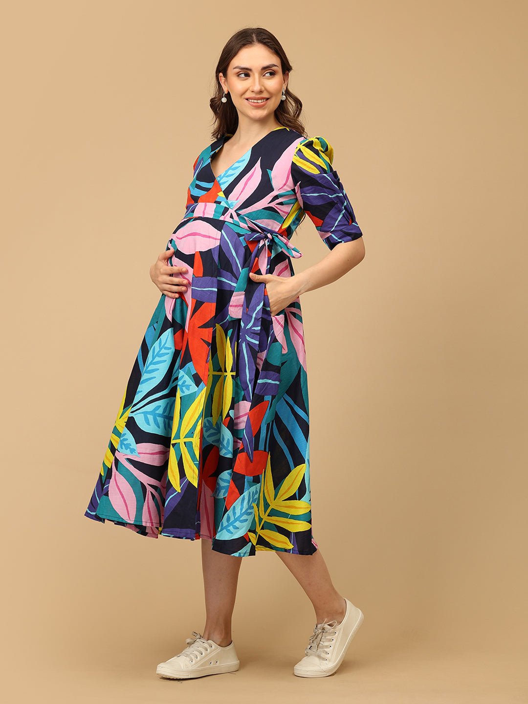  Lumea Maternity and Nursing Wrap Dress Multi