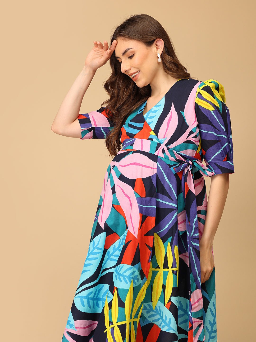  Lumea Maternity and Nursing Wrap Dress Multi