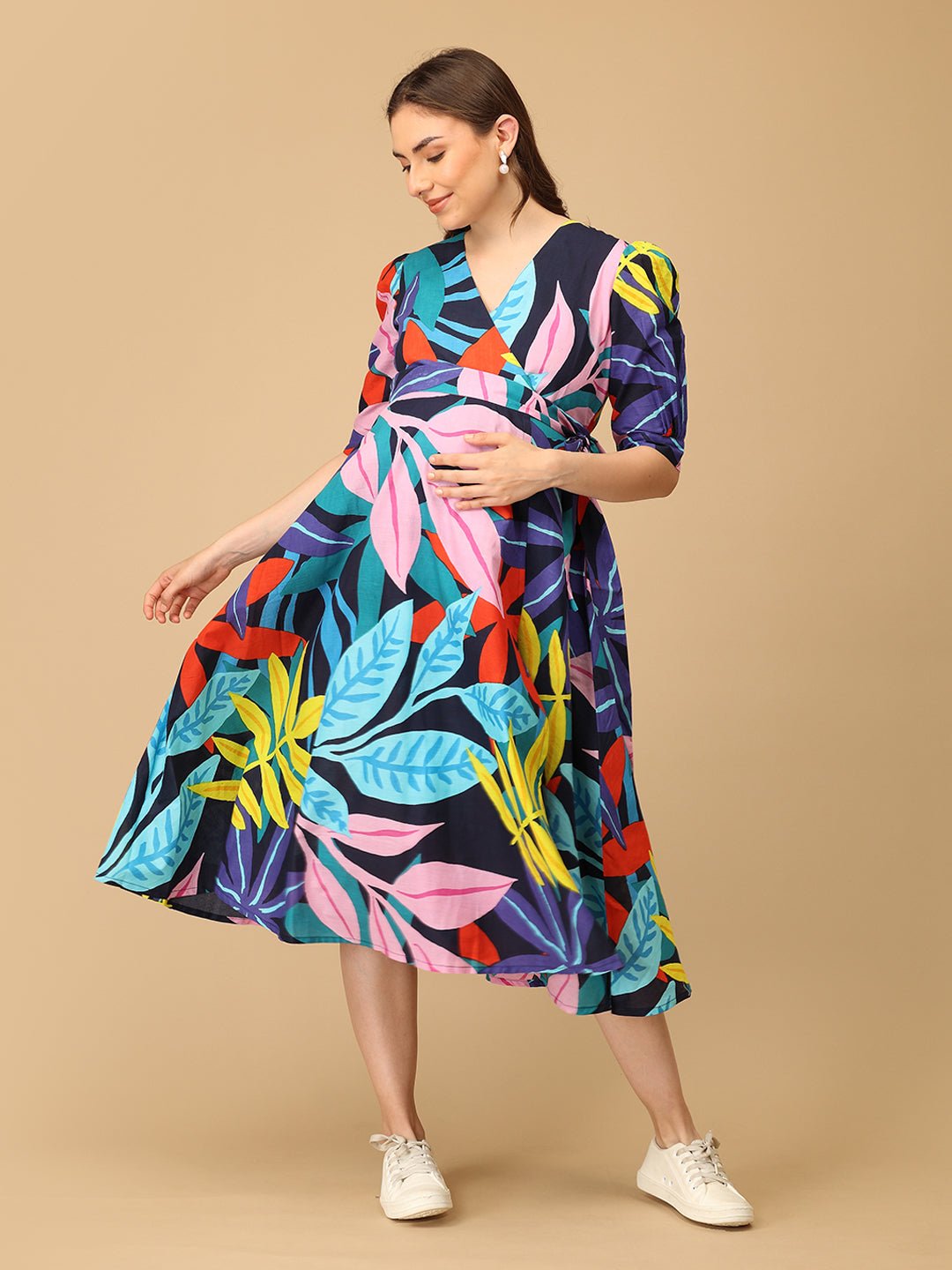  Lumea Maternity and Nursing Wrap Dress Multi