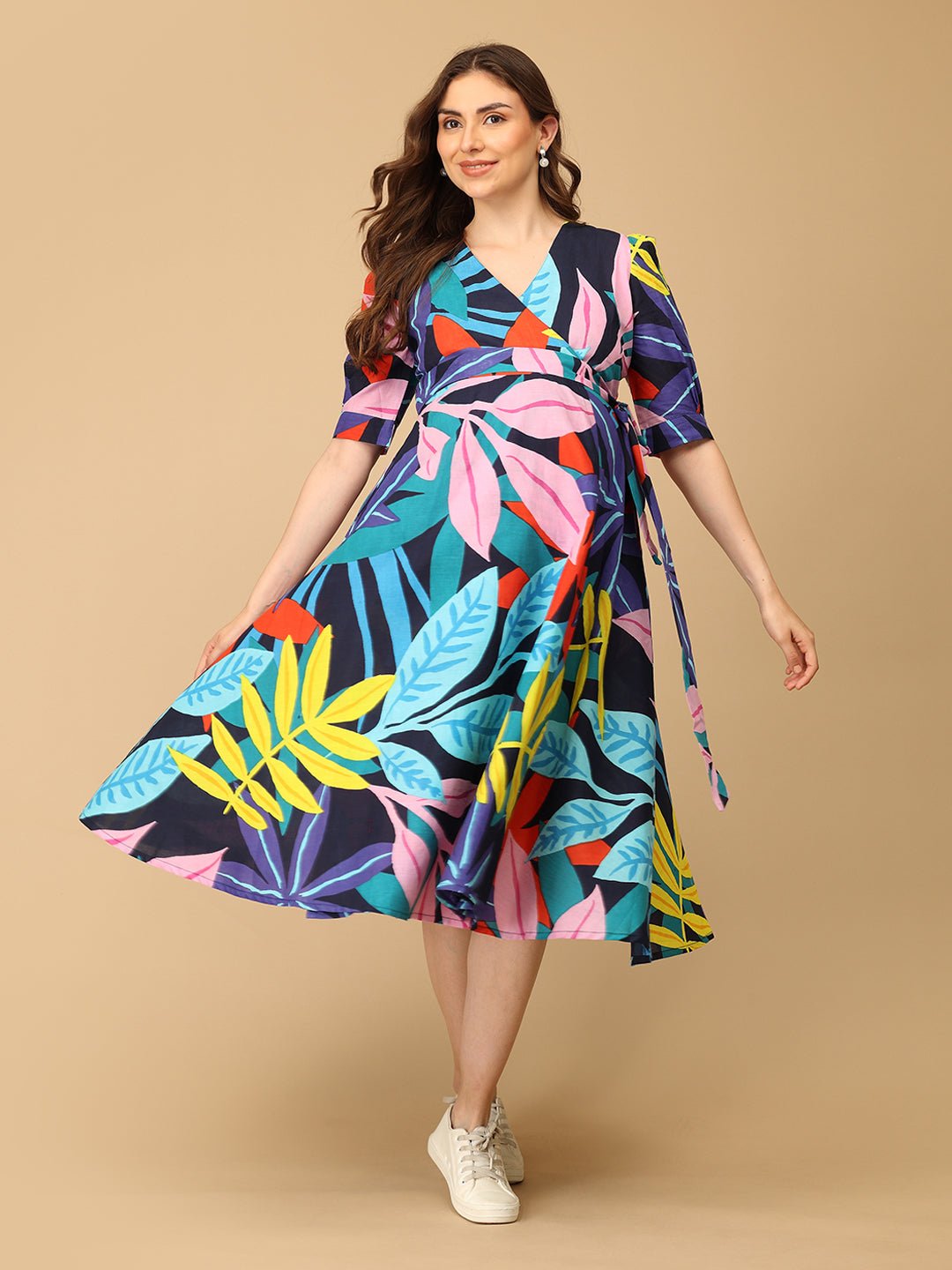  Lumea Maternity and Nursing Wrap Dress Multi