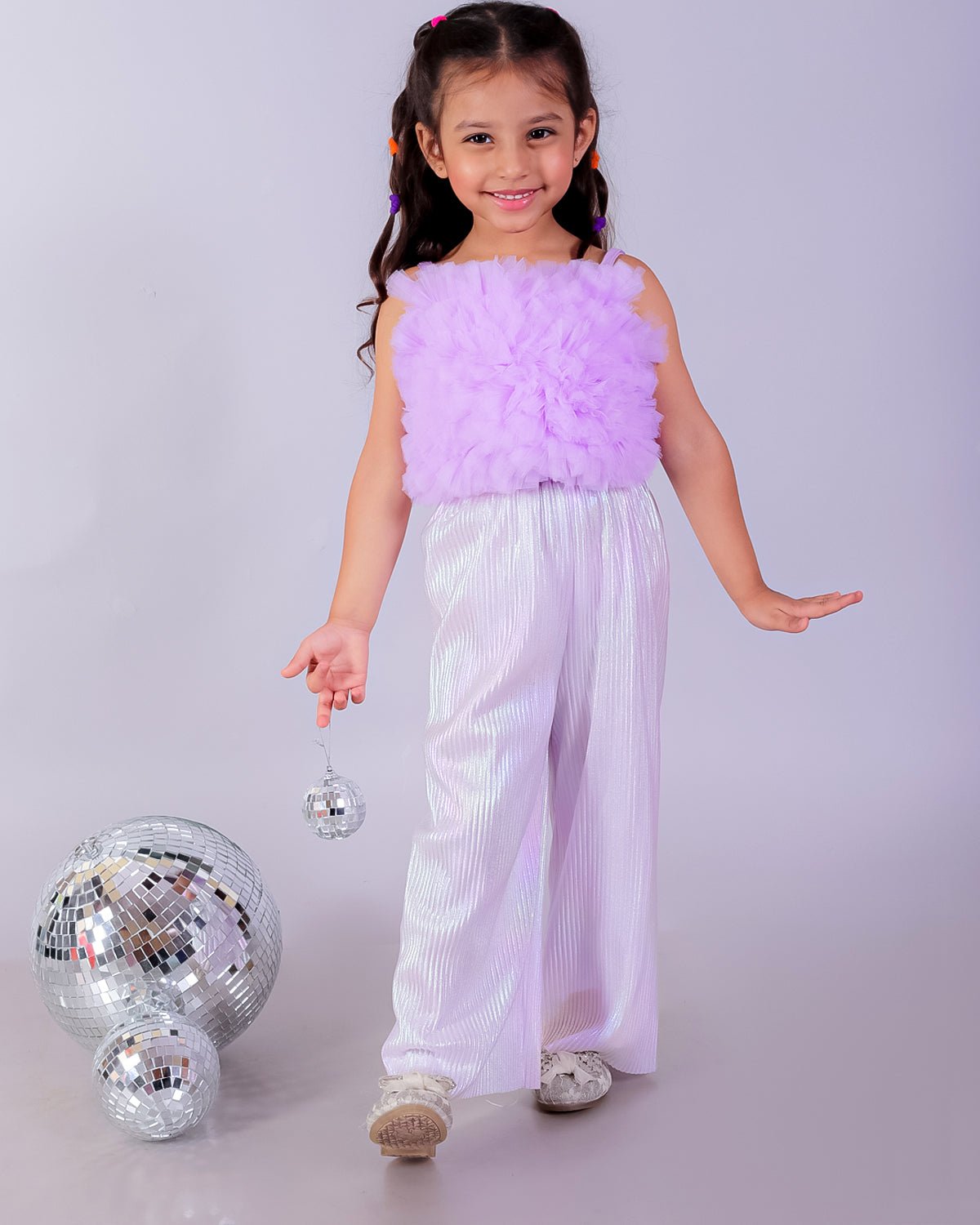 Luminous Luxe Lavender Girls Co Ord Set