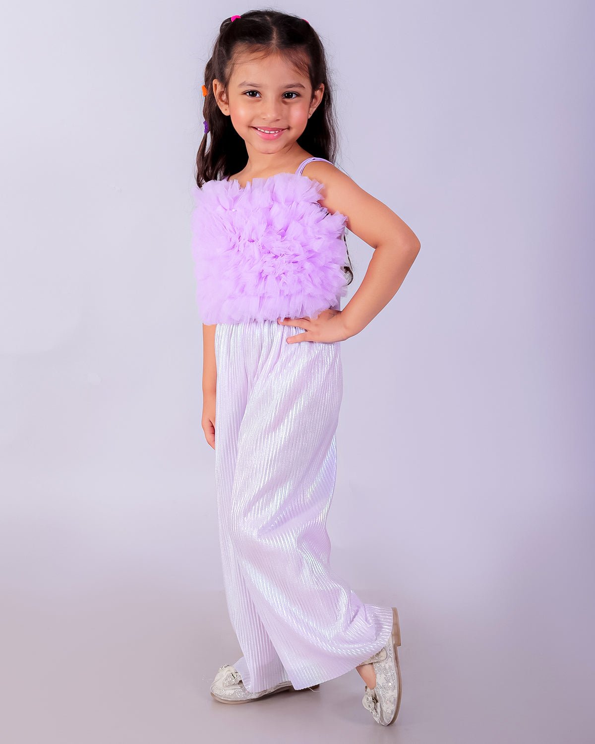 Luminous Luxe Lavender Girls Co Ord Set