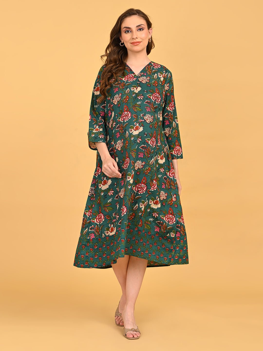  Lush Out Maternity and Nursing Dress Green