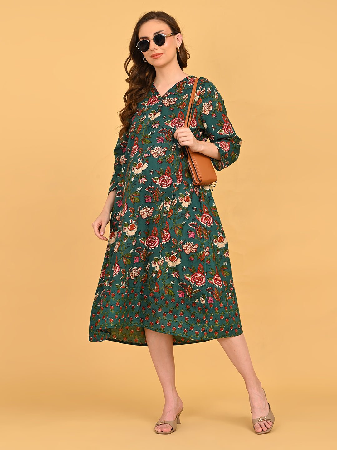  Lush Out Maternity and Nursing Dress Green