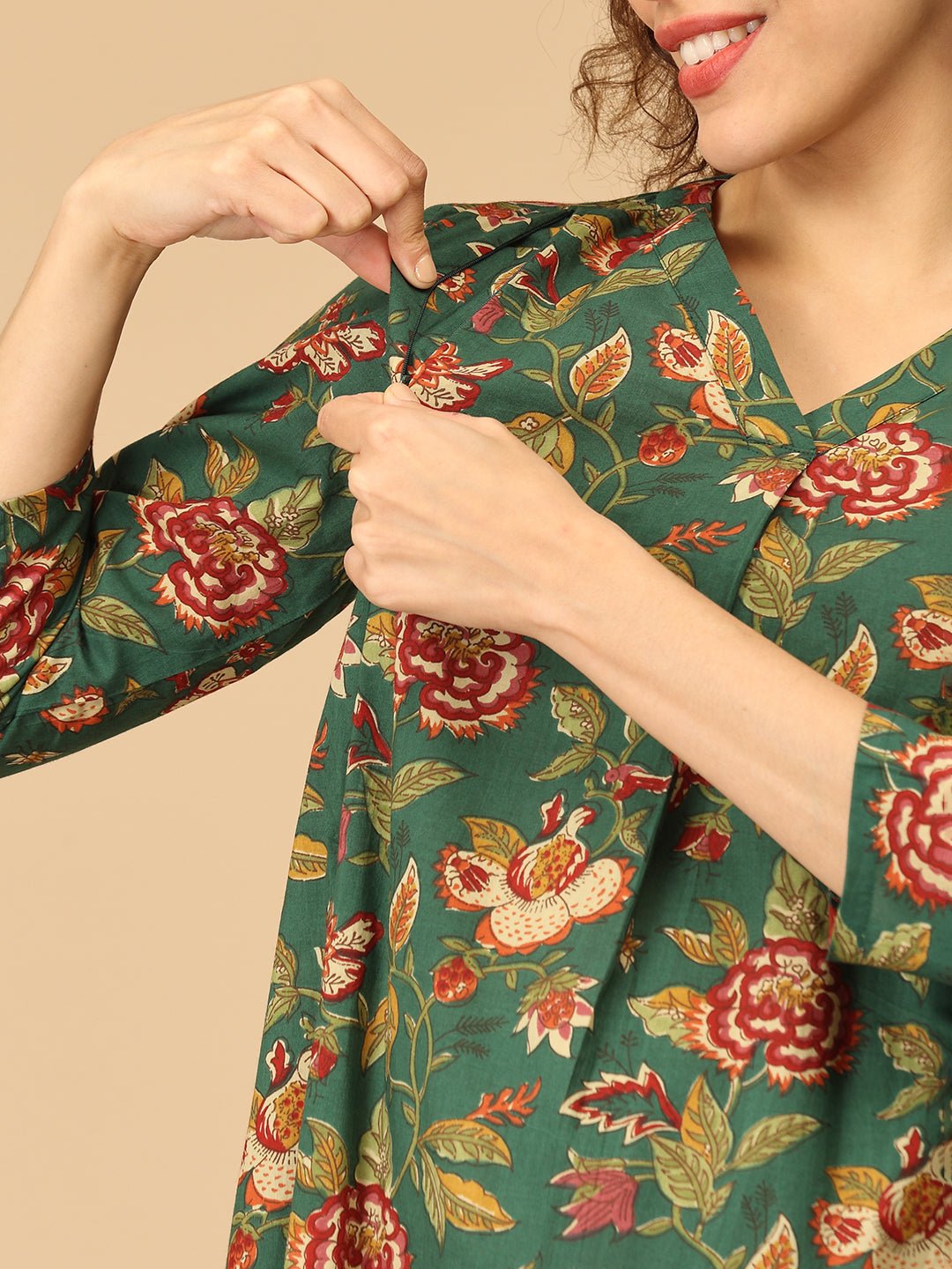  Lush Out Maternity and Nursing Dress Green