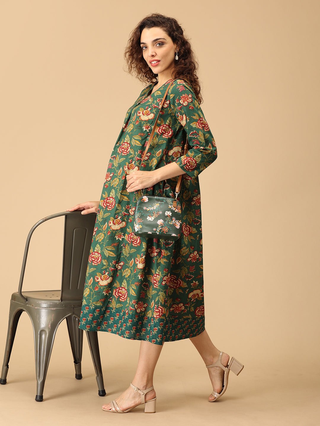  Lush Out Maternity and Nursing Dress Green