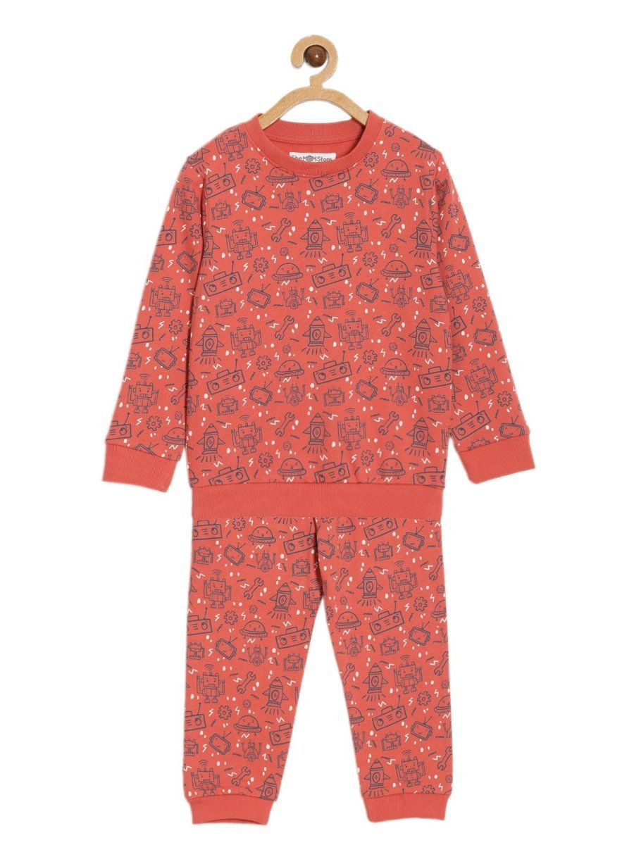 Red Machine Man Robot Jogger Set For Boys