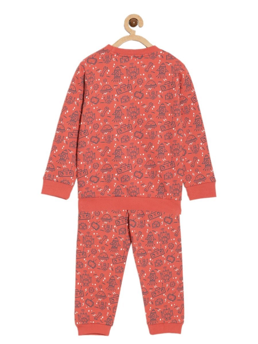 Red Machine Man Robot Jogger Set For Boys