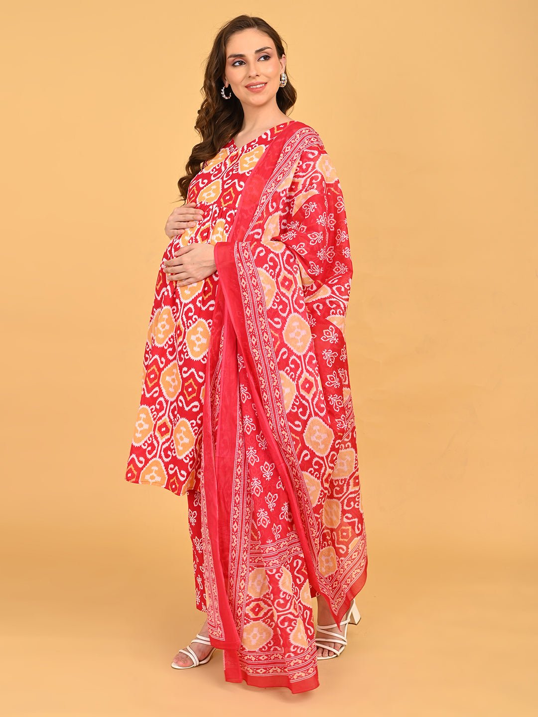  Magenta Atelier Maternity and Nursing Kurta Set Pink