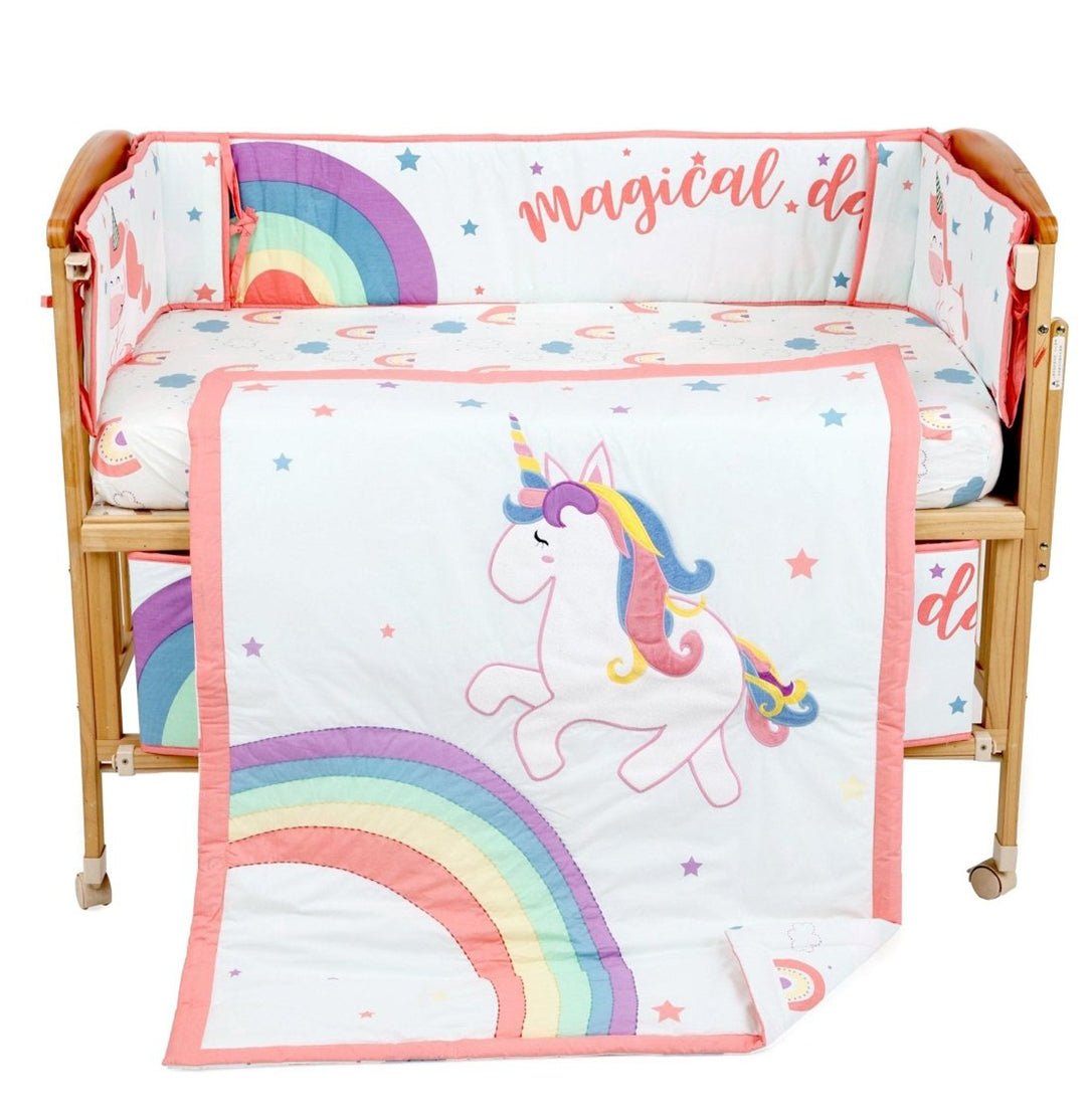 Magical Unicorn Cotton Applique Baby Comforter For Kids