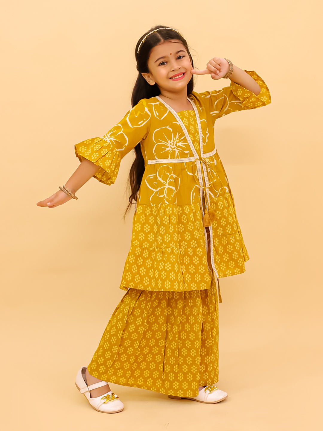 Mango Sorbet Girls Anarkali Sharara Set For Babies