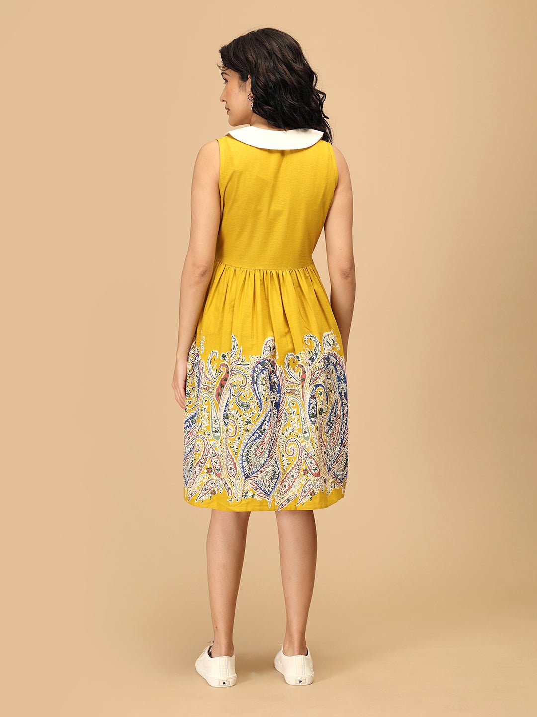  Marigold Mirage Maternity and Nursing Dress Yellow