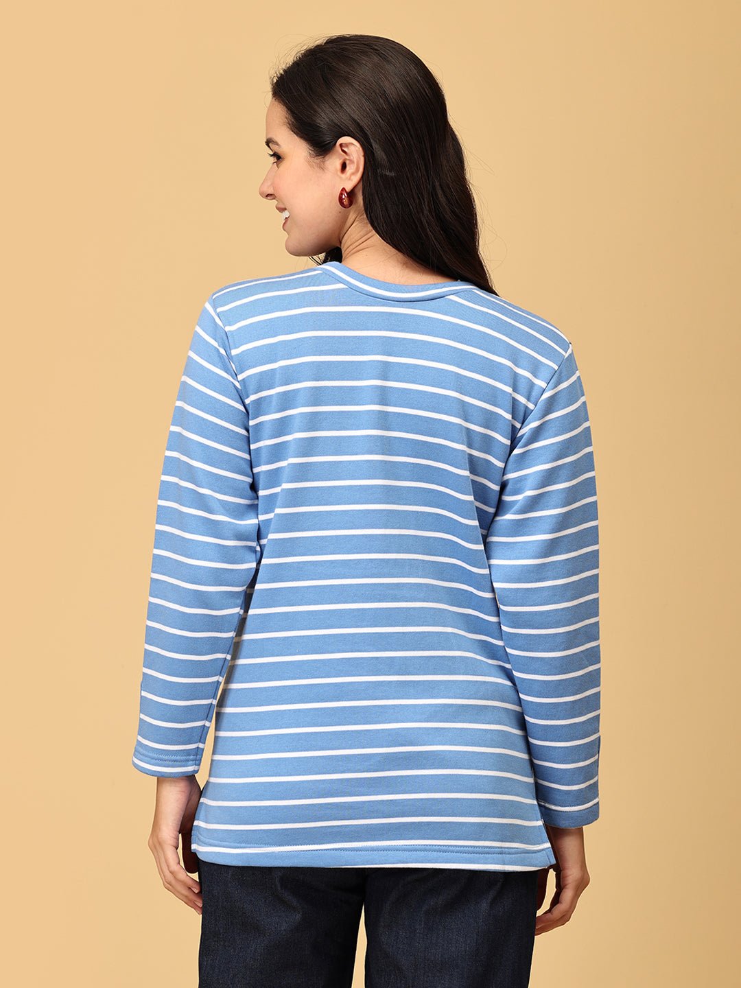  Maritime Muse Maternity and Nursing Sweatshirt Blue