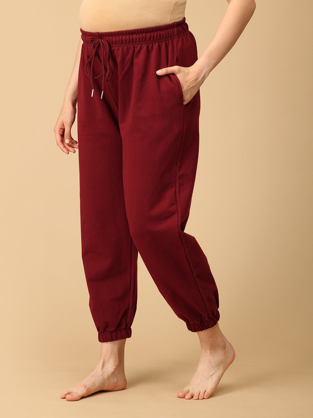  Maroon Maternity Joggers Maroon