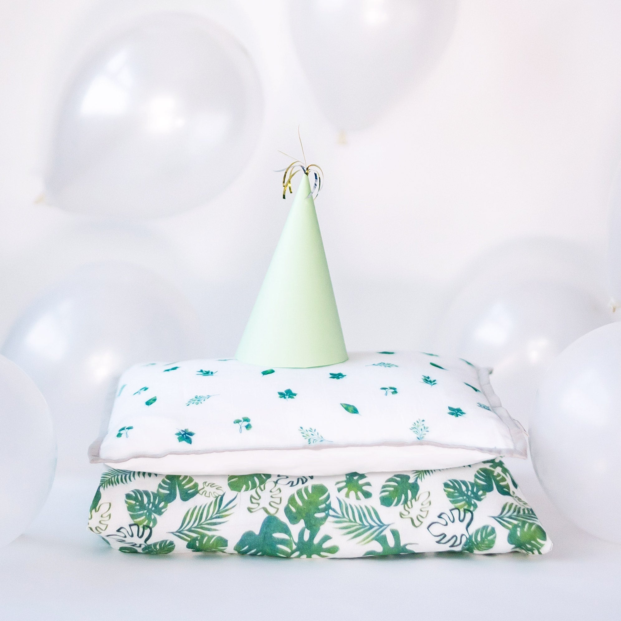 Bunny Printed Bamboo Muslin 2 Pcs Birthday Bundle For Babies