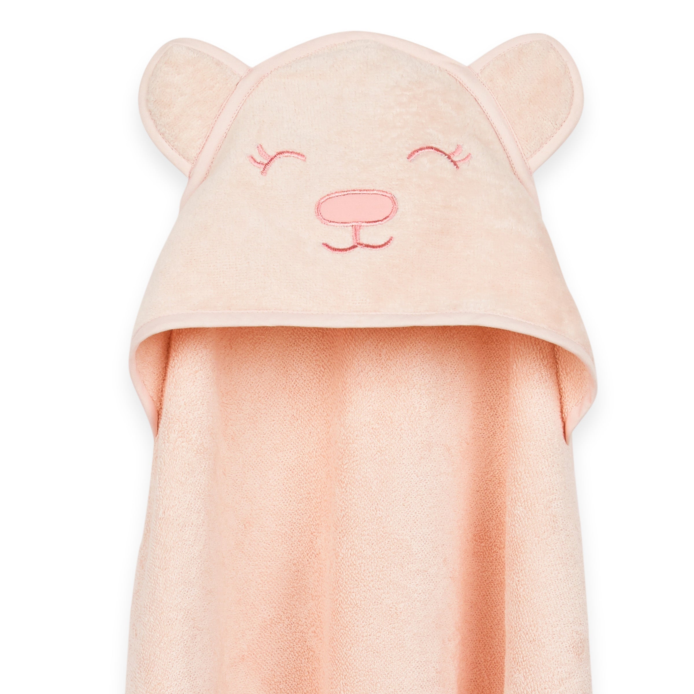 Polar White Hooded Cotton Baby Swaddle Towel Wrap