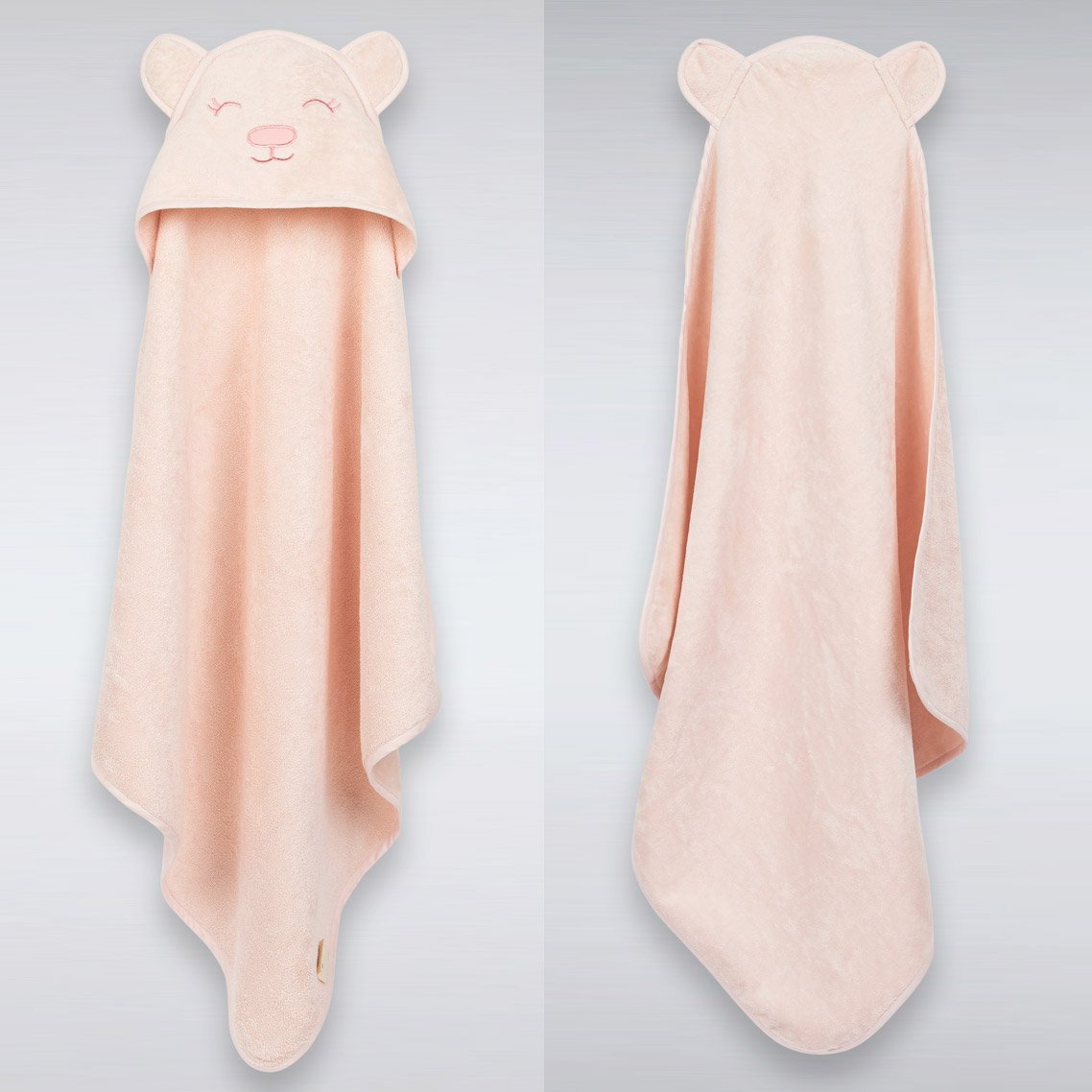 Polar White Hooded Cotton Baby Swaddle Towel Wrap