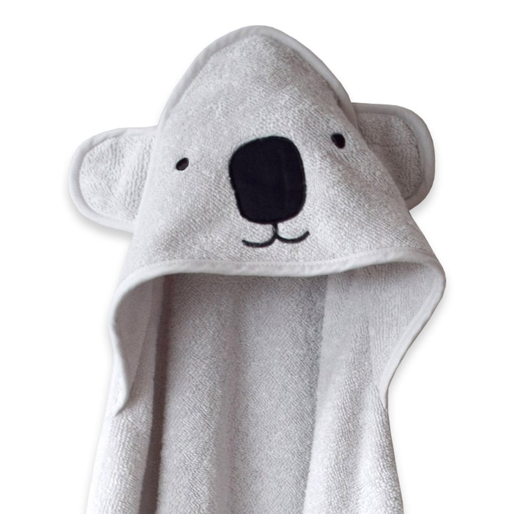 Polar White Hooded Cotton Baby Swaddle Towel Wrap