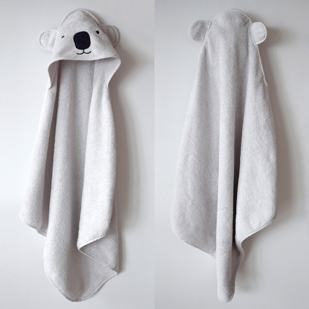 Polar White Hooded Cotton Baby Swaddle Towel Wrap