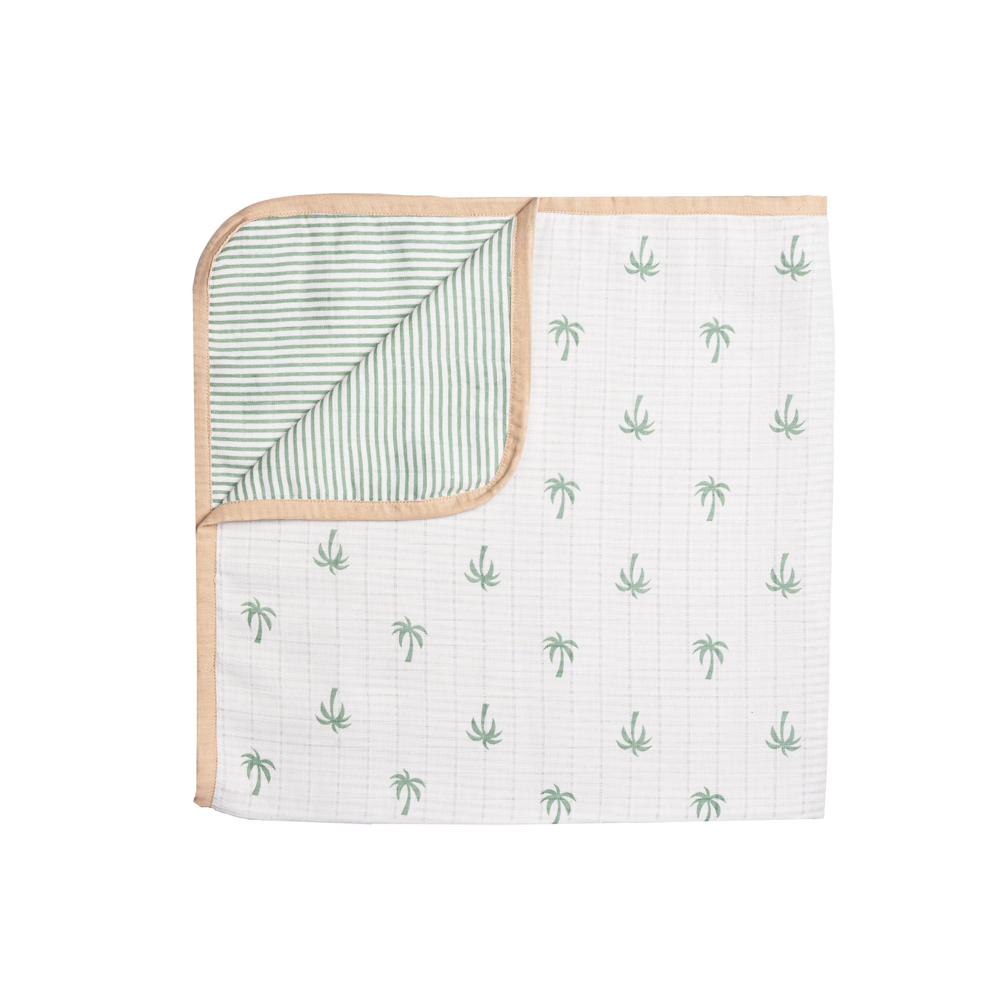 Sea Breeze 4 PC Kids Organic Muslin Cotton Mini Cot Set