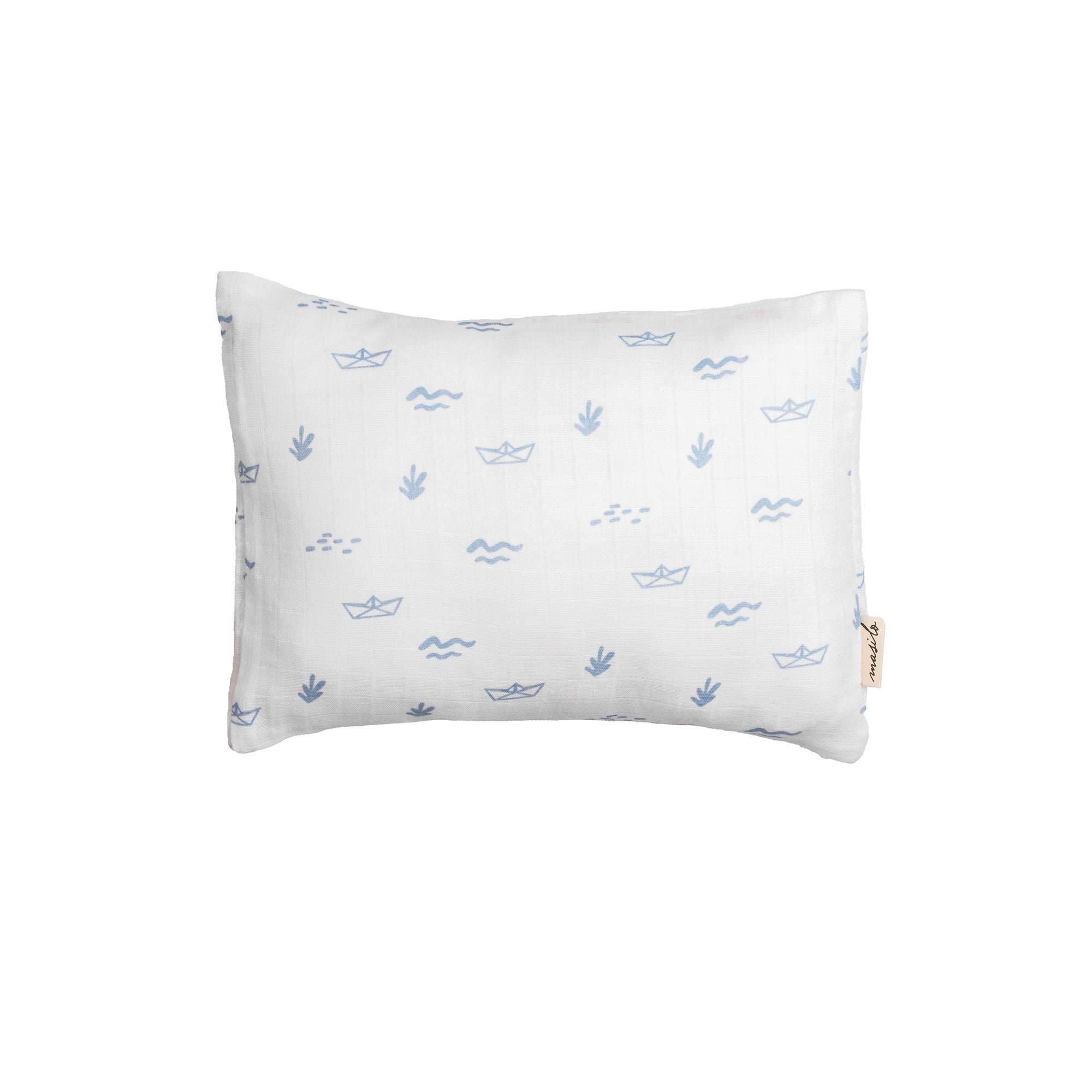 Boat Printed Organic Muslin 4 Pcs Mini Cot Set For Babies