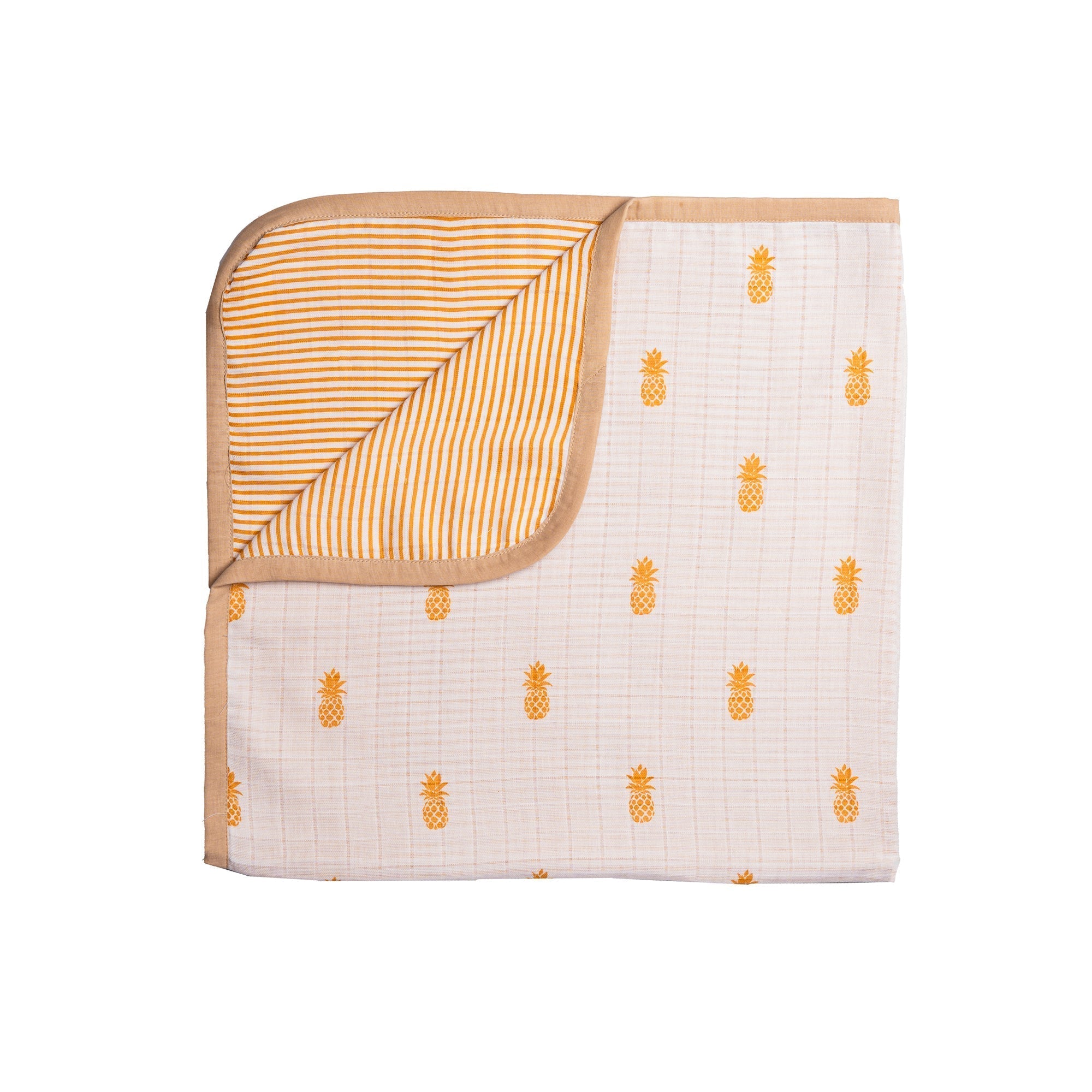 Boat Printed Organic Muslin 4 Pcs Mini Cot Set For Babies