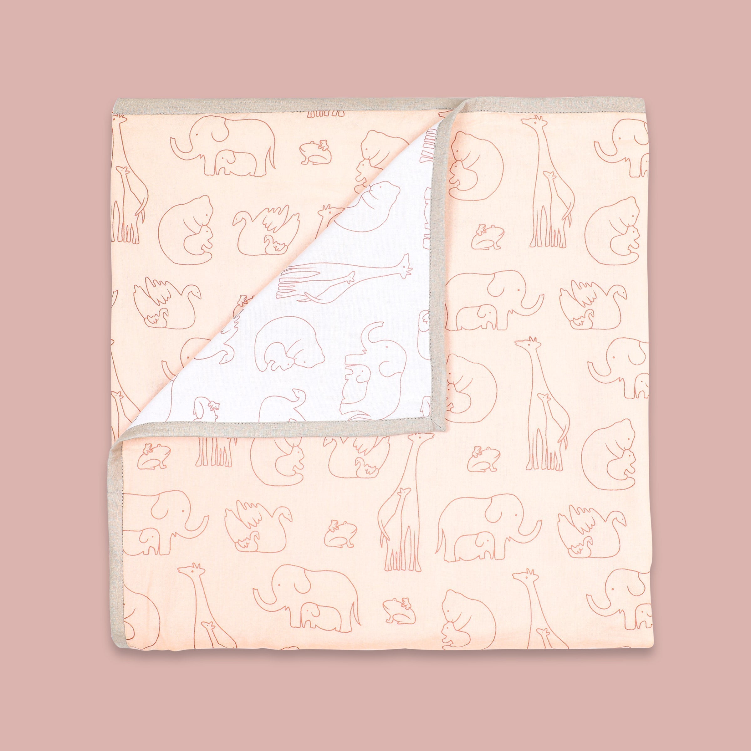 Carnival Pink 1 PC Kids Organic Cotton Muslin Dohar With Free Storage Pouch