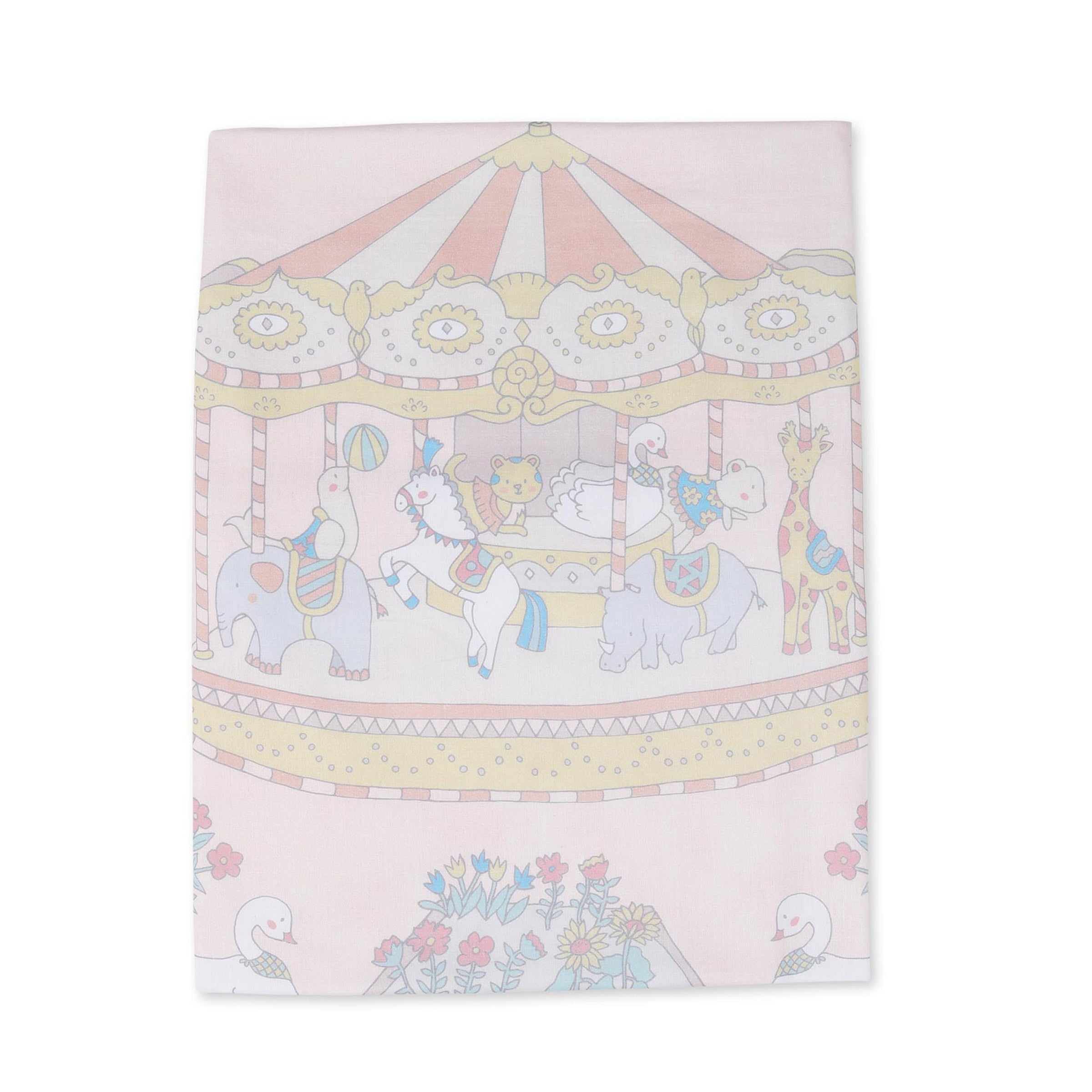 Carnival Pink 1 PC Kids Organic Cotton Muslin Dohar With Free Storage Pouch