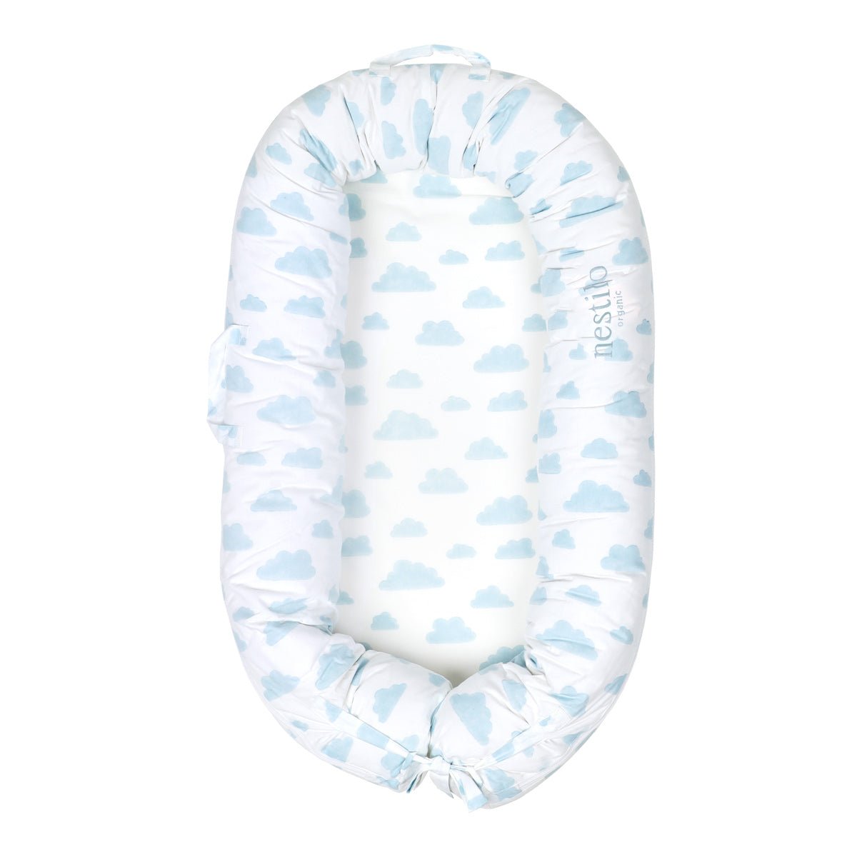 Cloud Blue Organic Cotton Portable Baby Nest For Babies