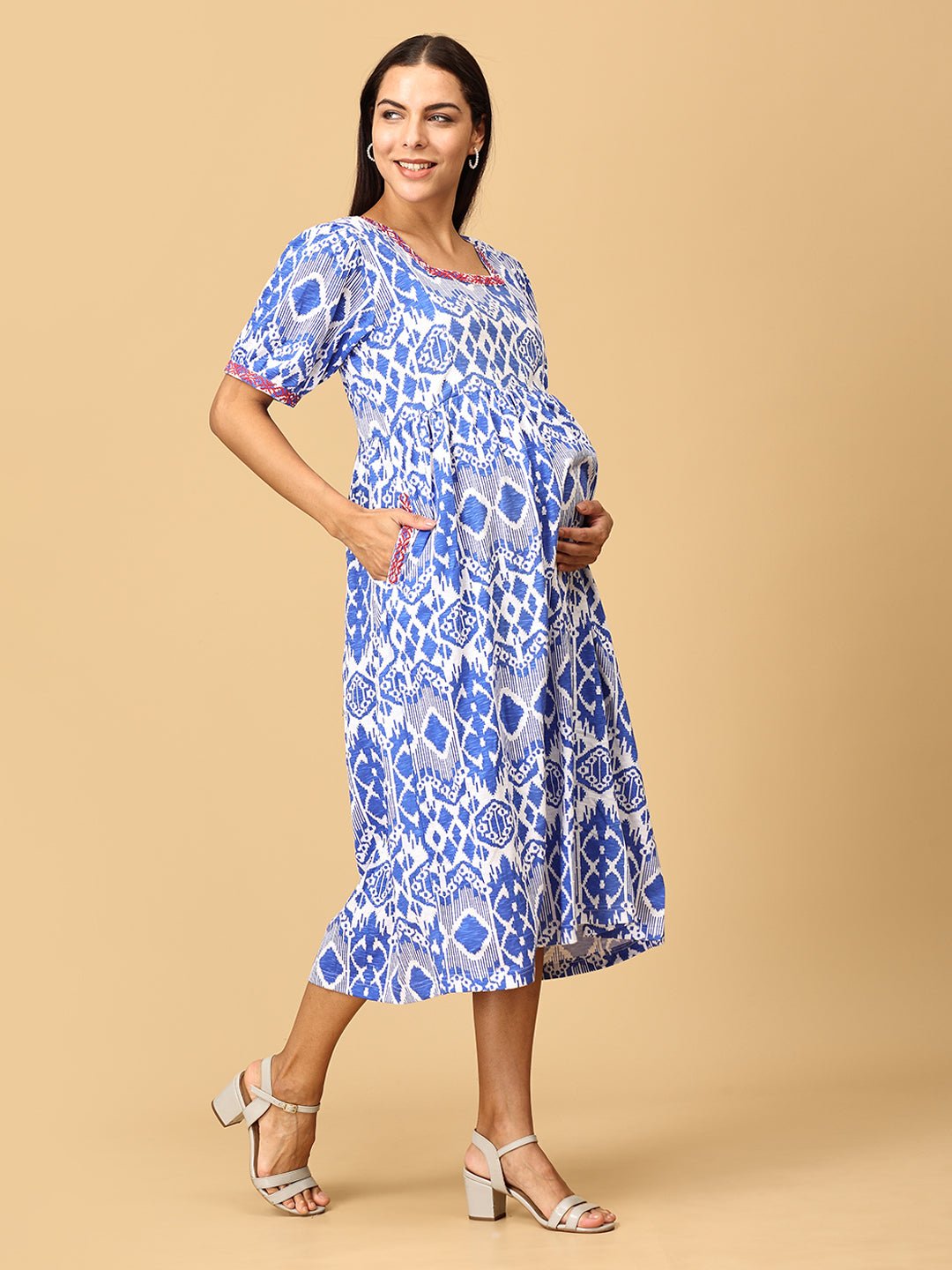  Masquerade Magic Maternity and Nursing Dress Multi