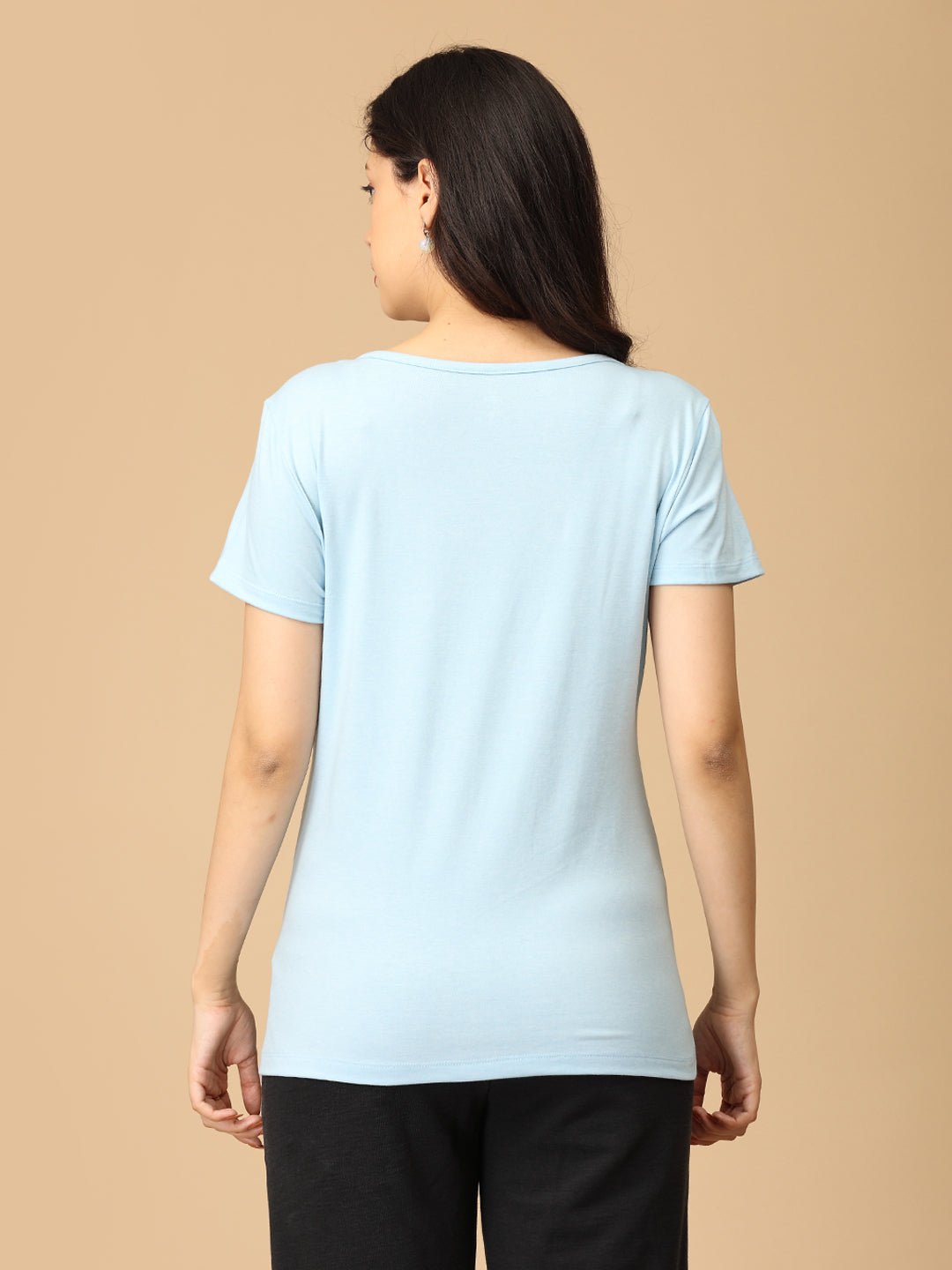  Light Blue Maternity and Nursing Top Light Blue