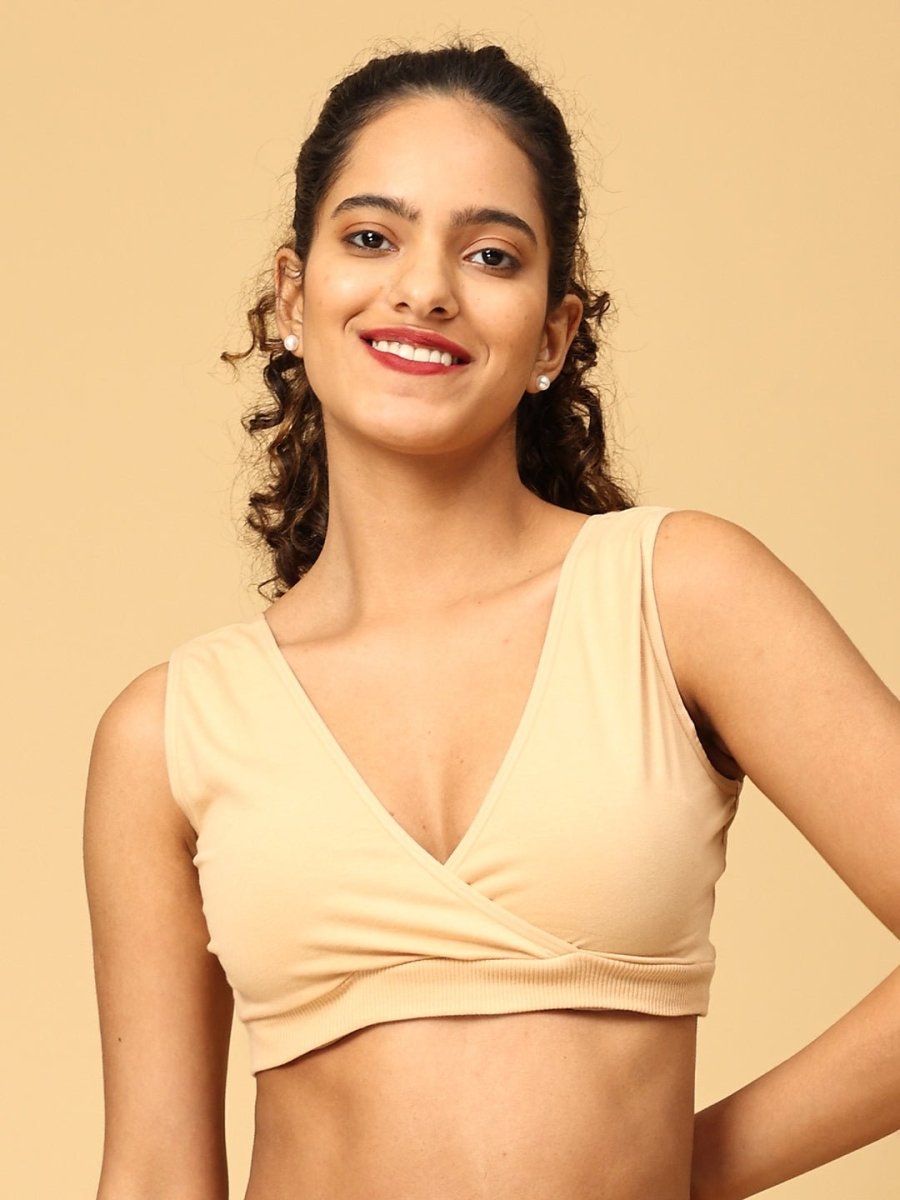  Maternity Nursing Sleep Bra Beige