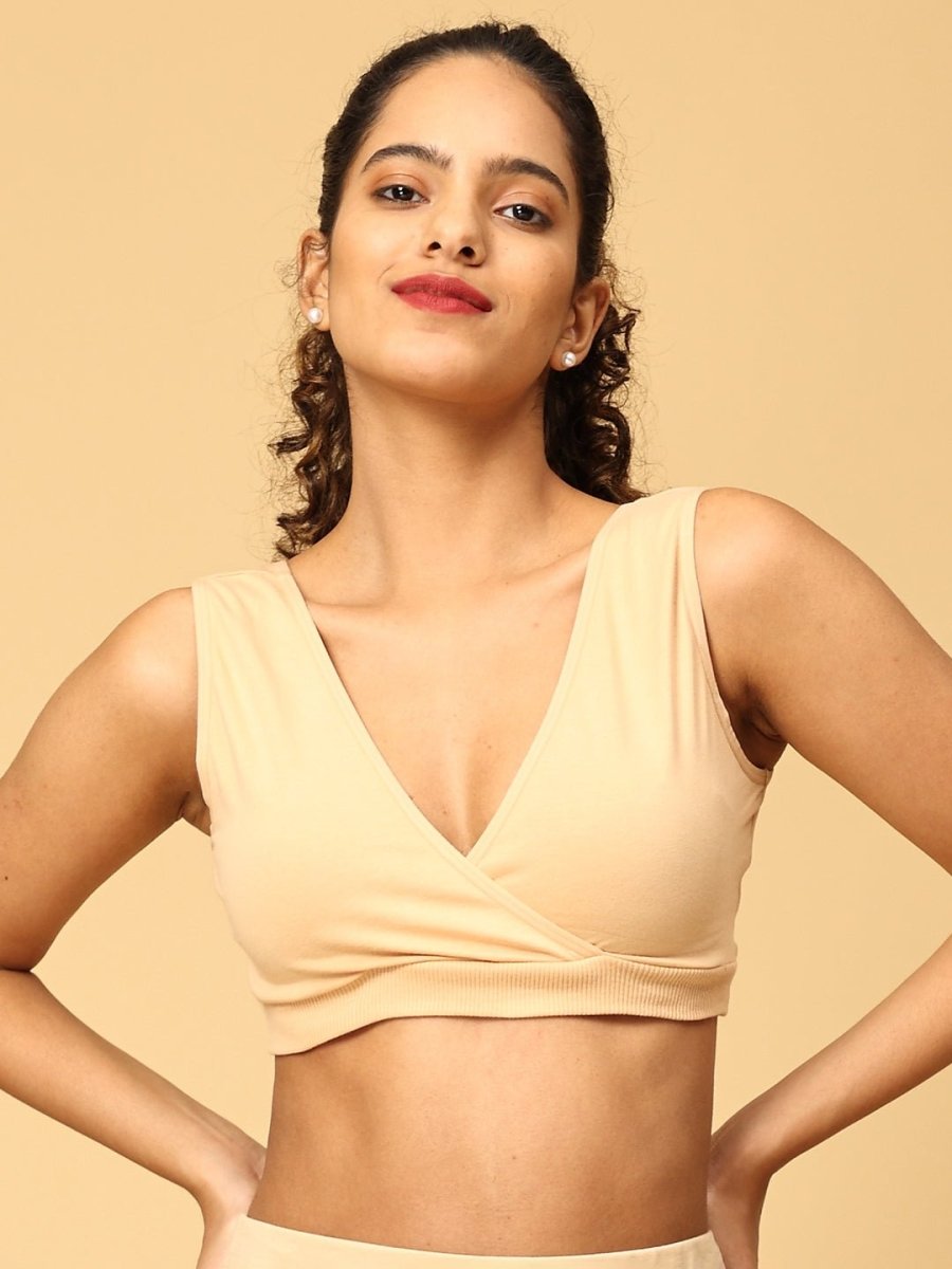  Maternity Nursing Sleep Bra Beige