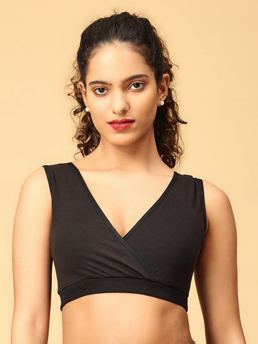  Maternity Nursing Sleep Bra Black