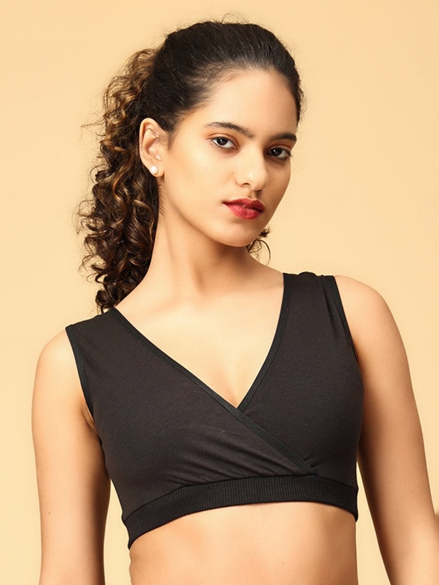  Maternity Nursing Sleep Bra Black