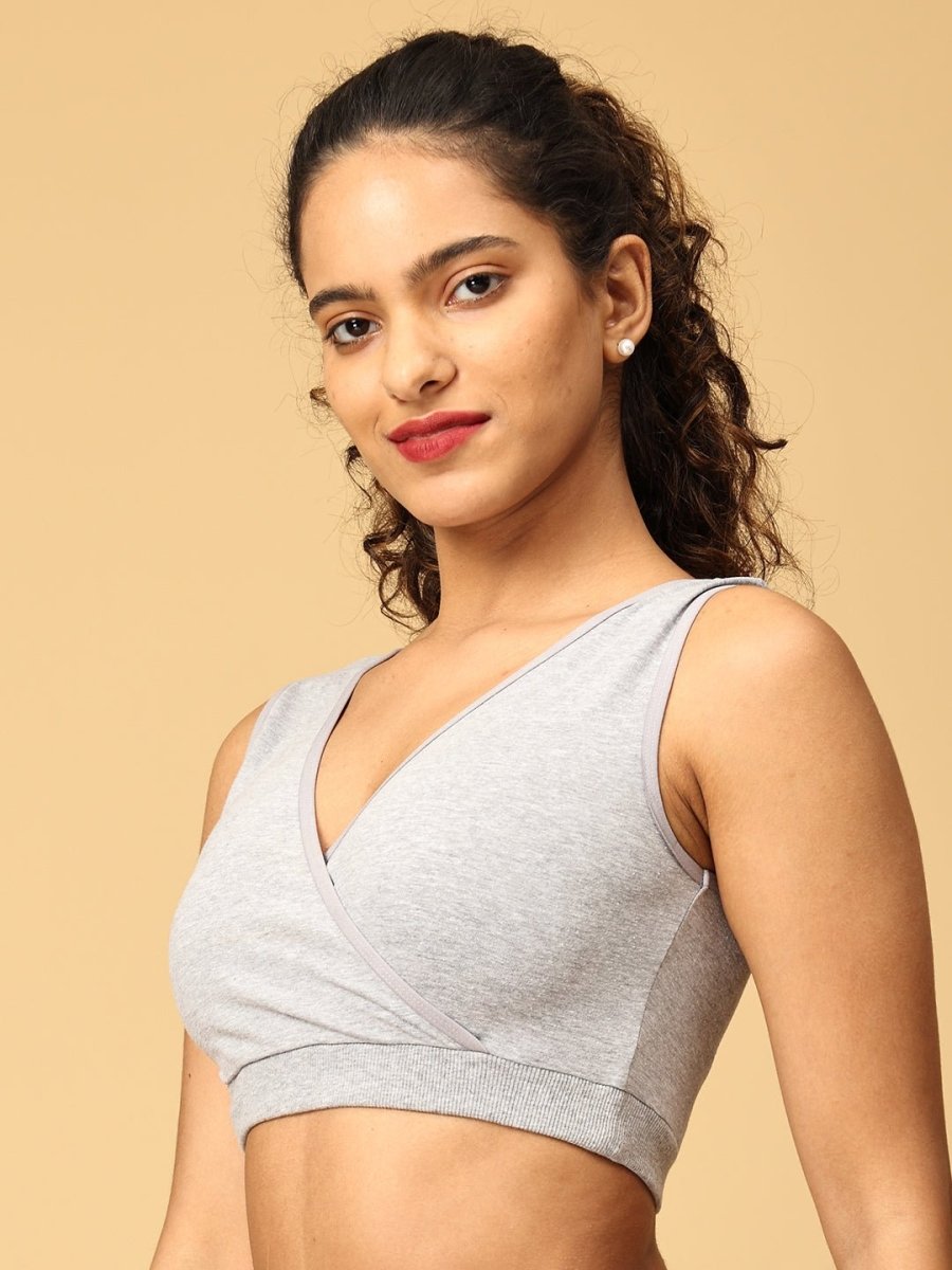  Maternity Nursing Sleep Bra Gray