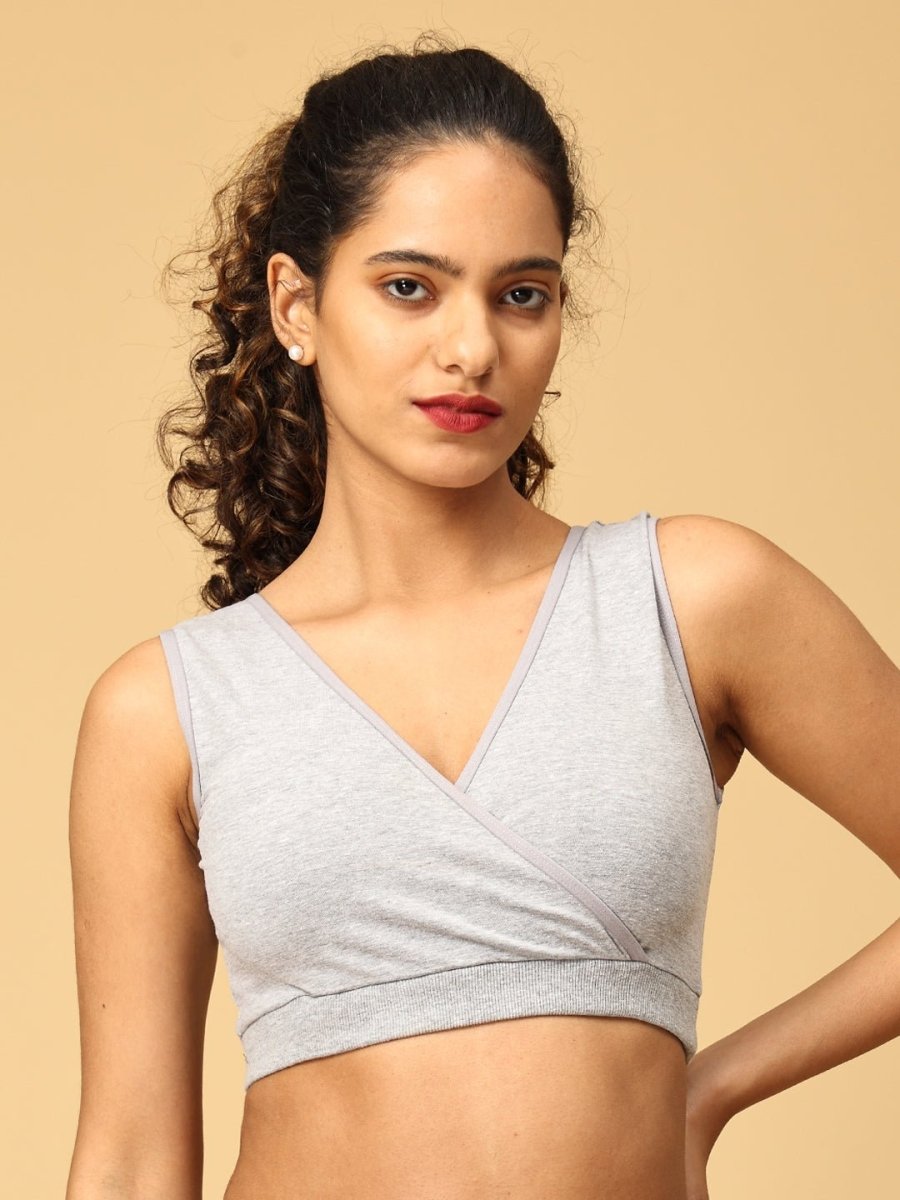  Maternity Nursing Sleep Bra Gray