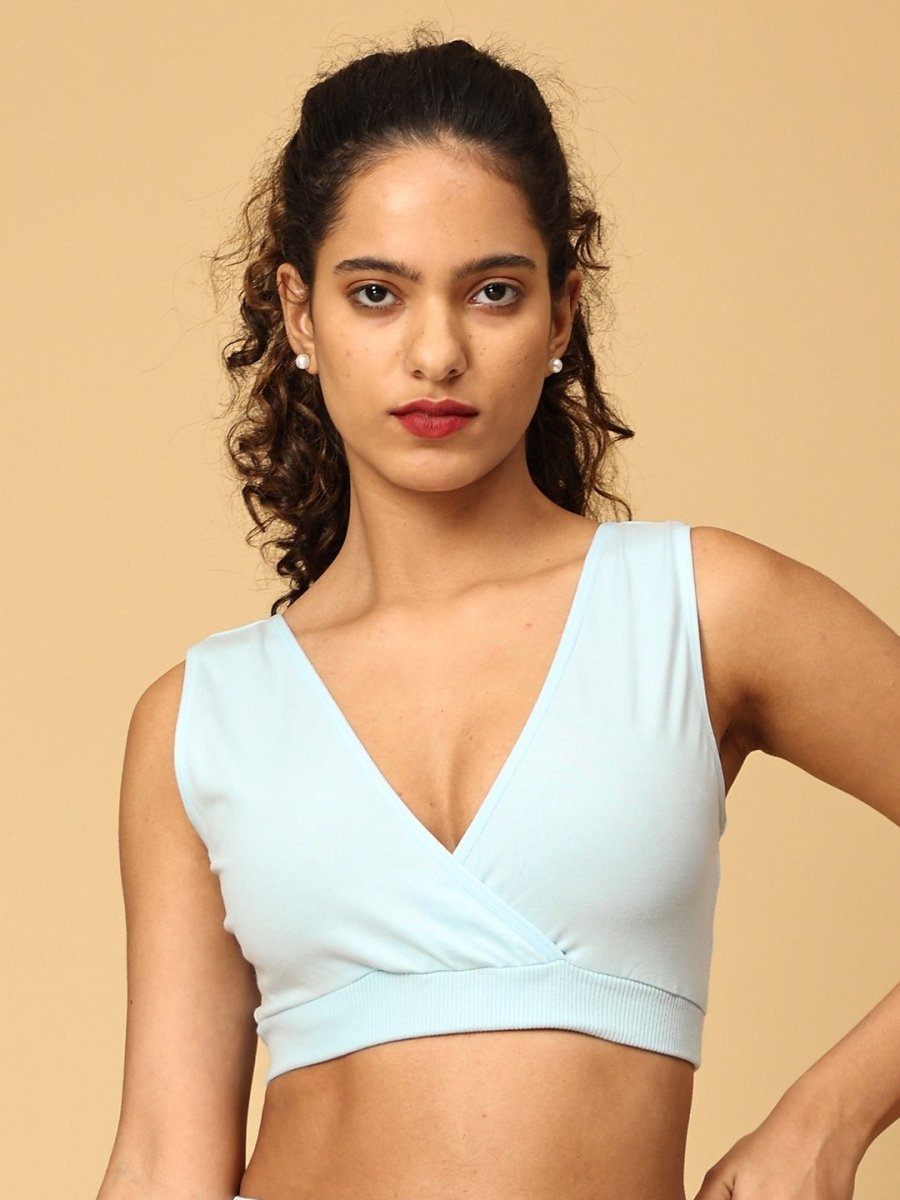  Maternity Nursing Sleep Bra Sky Blue