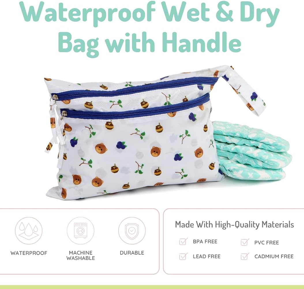 Melii Wet Bag Bear Multicolor 0.39x7.48x6.3in 0.22lb